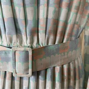 Vintage 1980s Lisa Michaels pastel pleated front dress women’s size 16